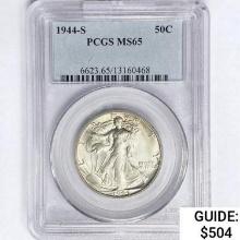 1944-S Walking Liberty Half Dollar PCGS MS65