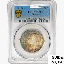 1923-S Monroe Half Dollar PCGS MS65