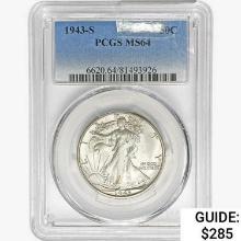 1943-S Walking Liberty Half Dollar PCGS MS64