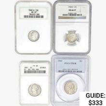 1948-1964 [4] US Varied Silver Coinage  MS/PF