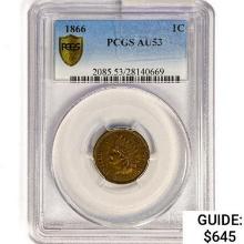 1866 Indian Head Cent PCGS AU53