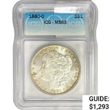 1880-O Morgan Silver Dollar ICG MS63