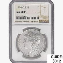 1904-O Morgan Silver Dollar NGC MS60 PL