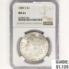 1888-S Morgan Silver Dollar NGC MS61