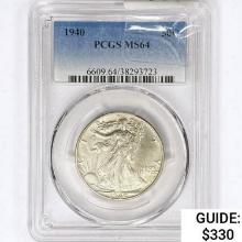 1940 Walking Liberty Half Dollar PCGS MS64