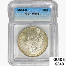 1884-O Morgan Silver Dollar ICG MS65