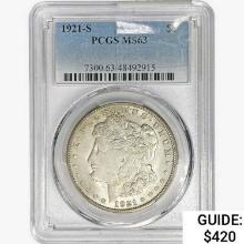 1921-S Morgan Silver Dollar PCGS MS63