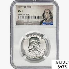 1956 Franklin Half Dollar NGC PF69 Type 2