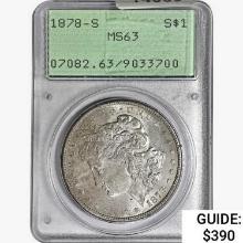 1878-S Morgan Silver Dollar PCGS MS63