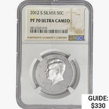 2012-S Kennedy Half Dollar NGC PF70 UC