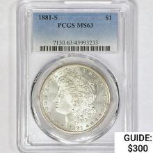 1881-S Morgan Silver Dollar PCGS MS63