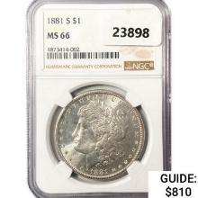 1881-S Morgan Silver Dollar NGC MS66