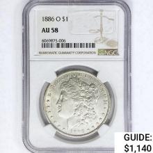 1886-O Morgan Silver Dollar NGC AU58