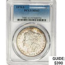 1878-S Morgan Silver Dollar PCGS MS63