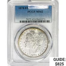 1878 8TF Morgan Silver Dollar PCGS MS62