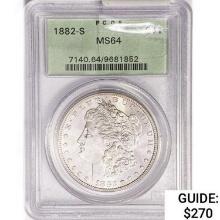 1882-S Morgan Silver Dollar PCGS MS64