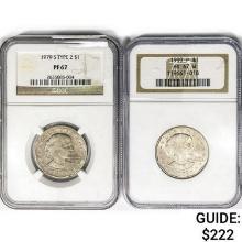 1979&1999 [2] SBA SILV Dollar NGC MS-PF67