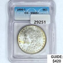 1899-O Morgan Silver Dollar ICG MS65+