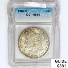 1902-O Morgan Silver Dollar ICG MS65