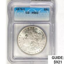 1879-O Morgan Silver Dollar ICG MS63