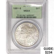 1881-S Morgan Silver Dollar PCGS MS64