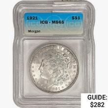 1921 Morgan Silver Dollar ICG MS65