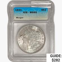 1921 Morgan Silver Dollar ICG MS65