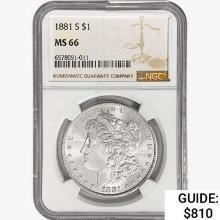 1881-S Morgan Silver Dollar NGC MS66