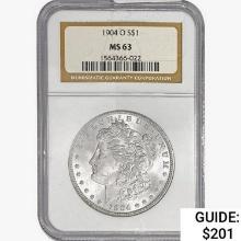 1904-O Morgan Silver Dollar NGC MS63