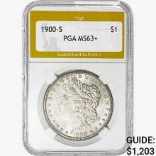 1900-S Morgan Silver Dollar PGA MS63+