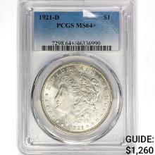 1921-D Morgan Silver Dollar PCGS MS64+