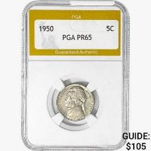 1950 Jefferson Nickel PGA PR65