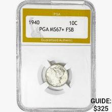 1940 Mercury Silver Dime PGA MS67+ FSB