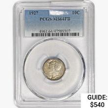 1927 Mercury Silver Dime PCGS MS64 FB