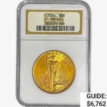 1924 $20 Gold Double Eagle NGC MS63