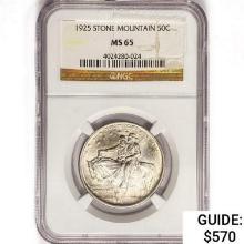 1925 Stone Mountain Half Dollar NGC MS65