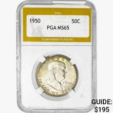 1950 Franklin Half Dollar PGA MS65