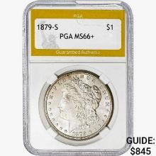 1879-S Morgan Silver Dollar PGA MS66+