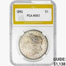 1892 Morgan Silver Dollar PGA MS63