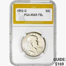 1952-D Franklin Half Dollar PGA MS65 FBL