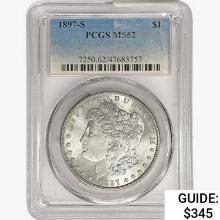 1897-S Morgan Silver Dollar PCGS MS62