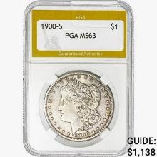 1900-S Morgan Silver Dollar PGA MS63