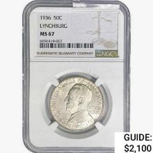 1936 Lexington Half Dollar NGC MS67