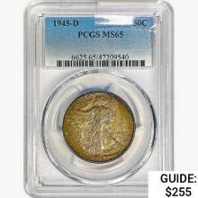 1945-D Walking Liberty Half Dollar PCGS MS65