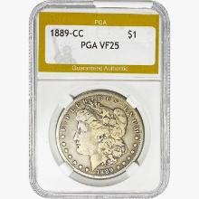 1889-CC Morgan Silver Dollar PGA VF25
