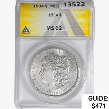 1904 Morgan Silver Dollar ANACS MS62