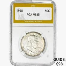 1955 Franklin Half Dollar PGA MS65