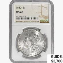 1880 Morgan Silver Dollar NGC MS66