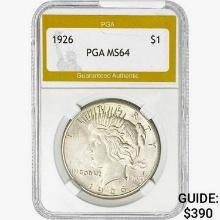 1926 Silver Peace Dollar PGA MS64