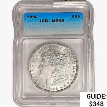 1896 Morgan Silver Dollar ICG MS65